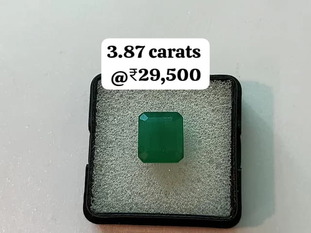 Classic Colombian Muzo Emerald — deep grass-green emerald cut