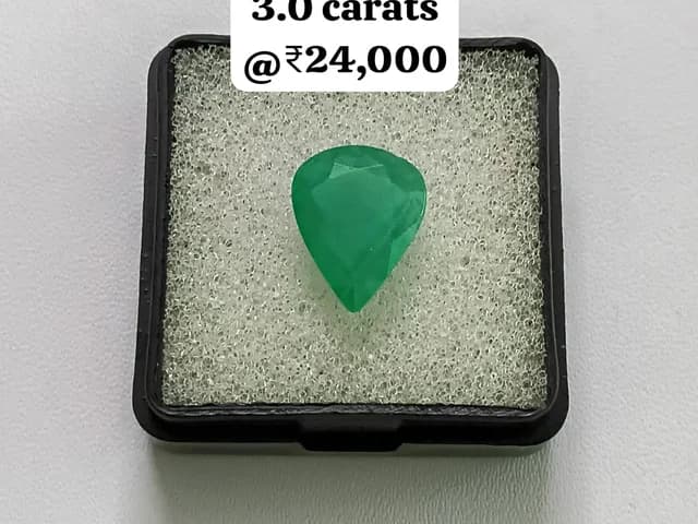 Pear Cut Panjshir Emerald — rare untreated pear-shaped emerald